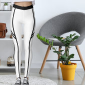 Modern Cute Elegant Sports Women Classic Stripes  レギンス