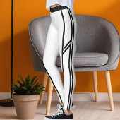 Modern Cute Elegant Sports Women Classic Stripes  レギンス