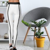 Modern Cute Elegant Sports Women Classic Stripes  レギンス