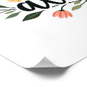 Modern Cute Floral Mother's Day, Cool Birthday Mom ポスター (角)