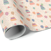 Modern Cute Funny Birthday ラッピングペーパー (ロールコーナー)