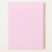 Modern Cute Inspiration Pink and Red Monogram Year プランナー手帳 (裏面)