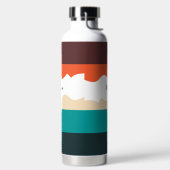 Modern Cute Minimalist Chic Color Blocked ウォーターボトル (左面)