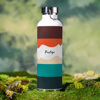 Modern Cute Minimalist Chic Color Blocked ウォーターボトル