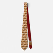 Modern cute northern saw-whet owl ネクタイ (正面)