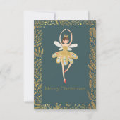 Modern Cute Nutcracker Ballet Christmas Card  招待状 (正面)