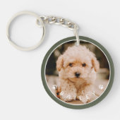 Modern Cute Paws Family Pet Photo キーホルダー (正面)