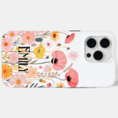 Modern cute pink spring flowers Case-Mate iPhone c iPhoneケース (裏面 (横))