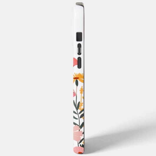 Modern cute pink spring flowers Case-Mate iPhone c iPhoneケース (裏面 / 左)