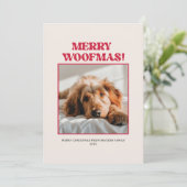 Modern Cute Puppy Dog Pet Photo Picture Christmas シーズンカード (スタンド正面)