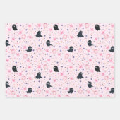 Modern Cute Spooky Ghost Halloween ラッピングペーパーシート (正面)