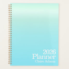 Modern Cyan Blue Ombre Planner プランナー手帳