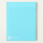 Modern Cyan Blue Ombre Planner プランナー手帳 (裏面)