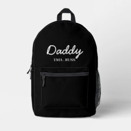 Modern Dad | オーダーメイド子供の名前スクリプトデザイン プリントバックパック