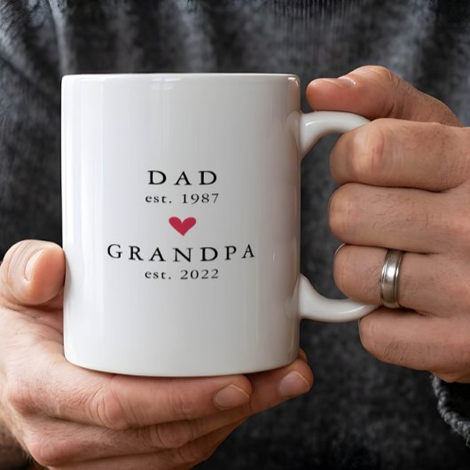 Modern Dad | Grandpa Year Est. コーヒーマグ コーヒーマグカップ