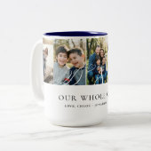 Modern Dad Photo Collage Fathers Day keepsake Gift ツートーンマグカップ (正面左)