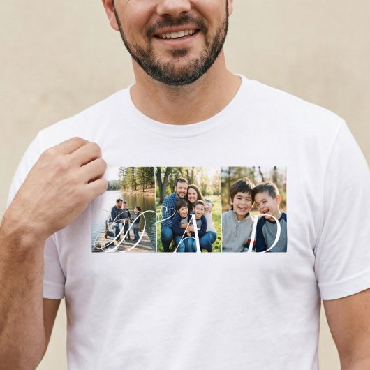 Modern Dad Photo Collage Fathers Day keepsake Gift トライブレンドＴシャツ