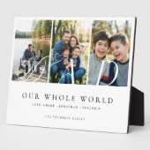 Modern Dad Photo Collage Fathers Day keepsake Gift フォトプラーク (側面)