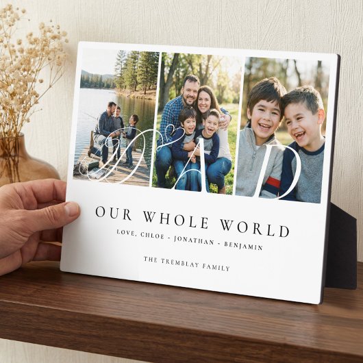 Modern Dad Photo Collage Fathers Day keepsake Gift フォトプラーク