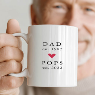 Modern Dad | Pops Year Est. コーヒーマグ コーヒーマグカップ
