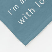 Modern Daddy Photo Strip Collage Blue フリースブランケット (角)