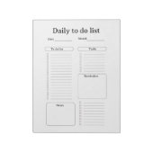 Modern Daily To-Do List Notepad ノートパッド (回転)