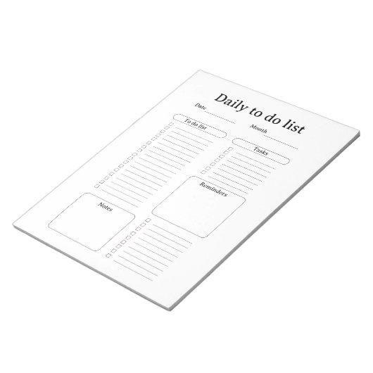 Modern Daily To-Do List Notepad ノートパッド (アングル)