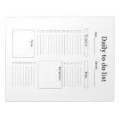 Modern Daily To-Do List Notepad ノートパッド (正面)