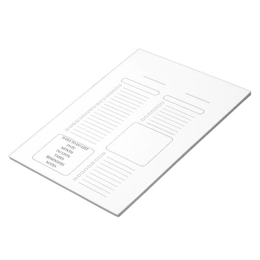 Modern Daily To-Do List Notepad ノートパッド (アングル)