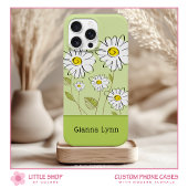 Modern Daisies Floral Monogram Case-Mate iPhoneケース