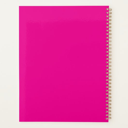 Modern Daisies Pink and White notebook プランナー手帳 (裏面)