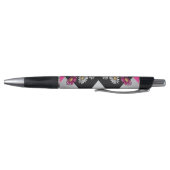 Modern Daisies Pink White Pen ボールペン (底)