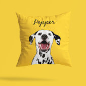 Modern Dalmatian Cartoon Illustration | Add Name クッション