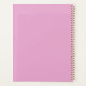 Modern Dandelions Pink Black White Notebook プランナー手帳 (裏面)