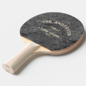 Modern Dark Granite Vintage Seaside Family Name 卓球ラケット (正面アングル)
