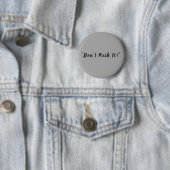 Modern Dark Gray Solid Customizable Round Button 缶バッジ (インサイチュ)