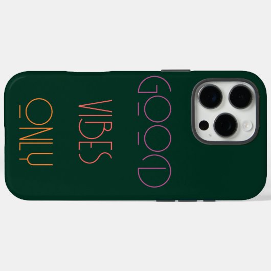 Modern Dark Green Monogram Initials Contemporary C Case-Mate iPhoneケース (裏面 (横))