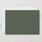 Modern Dark Green Script Flat Note Card ノートカード (裏面)