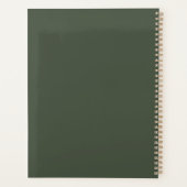 Modern Dark Green Typography Script プランナー手帳 (裏面)