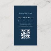 Modern Dark Grey & Blue Paint Swirl | Custom 名刺 (裏面)