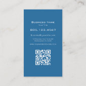 Modern Dark Grey & Blue Watercolor Swirl 名刺 (裏面)