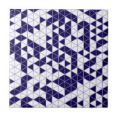 Modern Dark Purple Lavender Geometric Triangles タイル (正面)