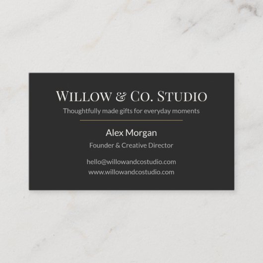 Modern Dark Small 名刺 (正面)