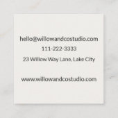 Modern Dark Small Business 予約カード (裏面)