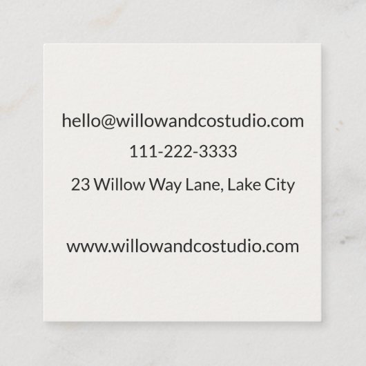 Modern Dark Small Business 予約カード (裏面)