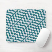 Modern Dark Teal Geometric Pattern on Light Gray マウスパッド (マウス)