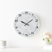 Modern Decimal Time Base‑10 Number System Art Gift ラージ壁時計 (ホーム)