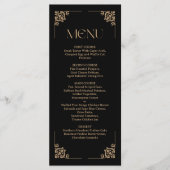 Modern Deco | Elegant Black and Gold Wedding メニュー (正面)