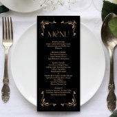 Modern Deco | Elegant Black and Gold Wedding メニュー