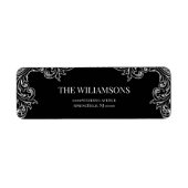 Modern Deco | Elegant Black and White Wedding ラベル (正面)